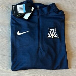 Nike Blue Quarter-Zip Pullover with Logo